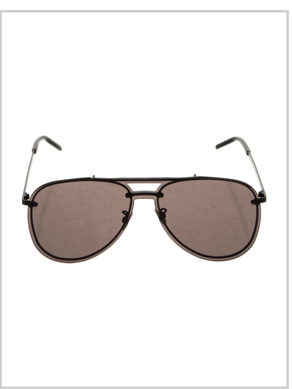YSL Aviator Sunglasses with Black Lenses